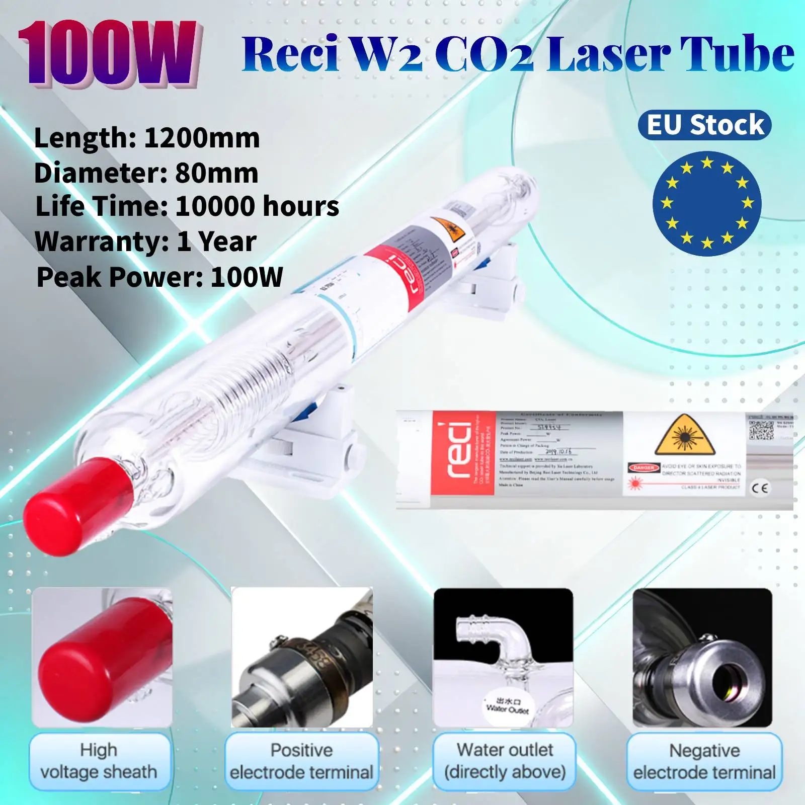 Reci 100W W2 CO2 La… - image