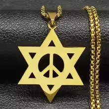 collier étoile de david, pendentif hexagramme, bijou juif, acier inoxydable, collier femme, symbole de foi,