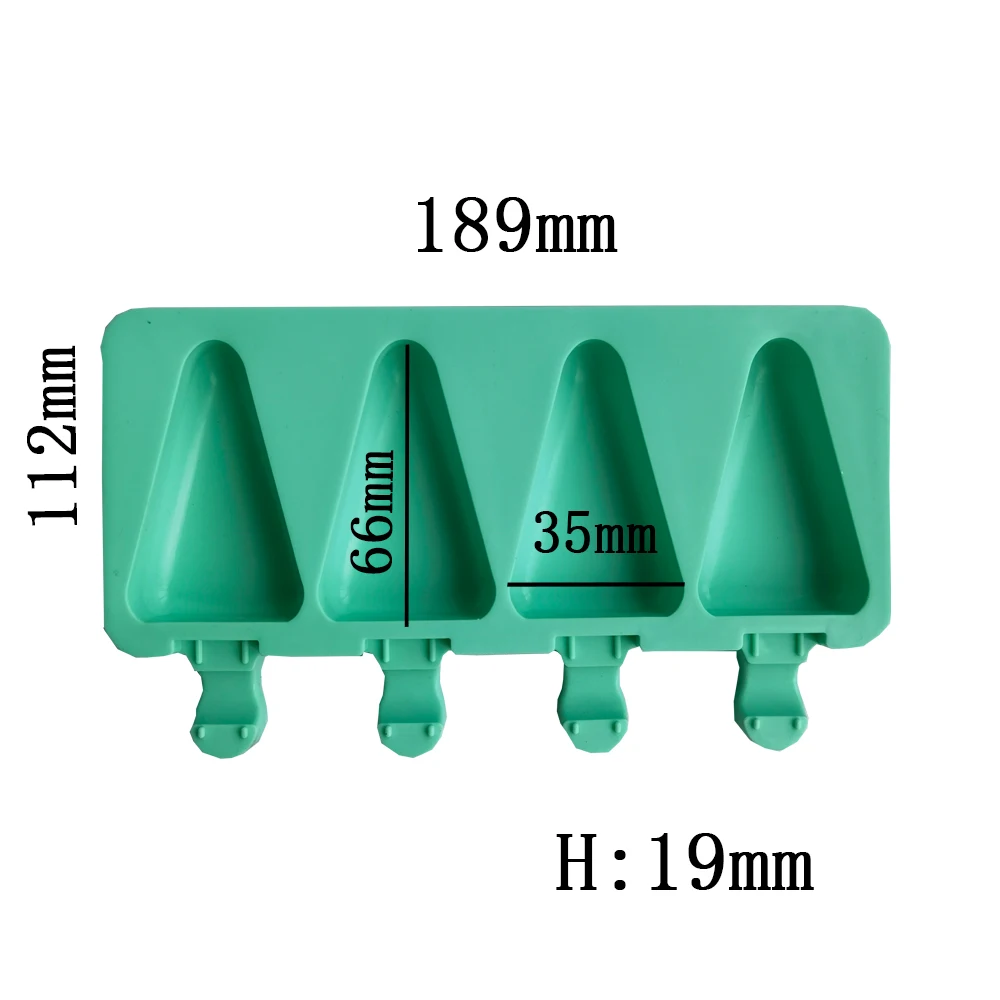 4 cell Ice Pop Popsicle Silicone Mold Cream Mould Small Size Making Pastry Candy Jelly pudding Chocolate ice cream Tools