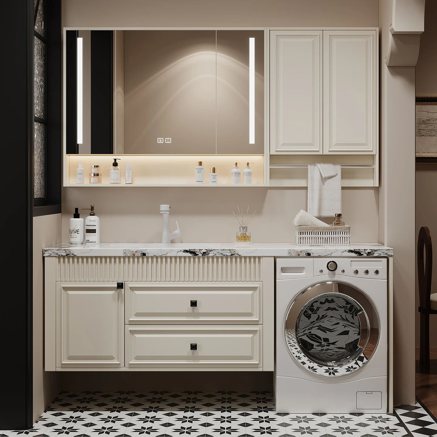 

White Drawers Bathroom Cabinet Storage Desgin Wooden Space Saver Quality Cupboard Closet Modern Jewelry Archivadores Furniture