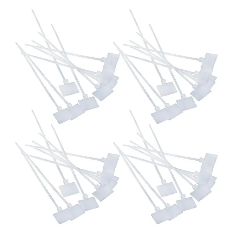 ABVA-200Pcs Nylon Cable Tie Label Self-Locking Network Zipper Trim Wrap Ring Line Label