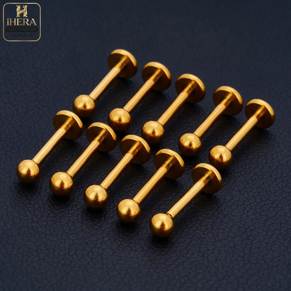 5/50 Stück G23 Titan Piercing Labret Lippenstecker 16G Innengewinde Ohrstecker Nasenstecker Tragus Knorpel Helix Daith Körperpiercing – Detail 18