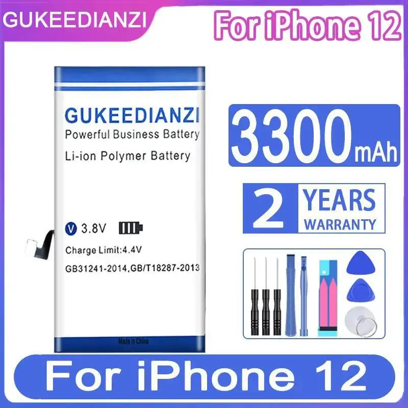 

Экологически чистая батарея мобильного телефона для Apple Iphone 12, надежный источник питания 3300 мАч