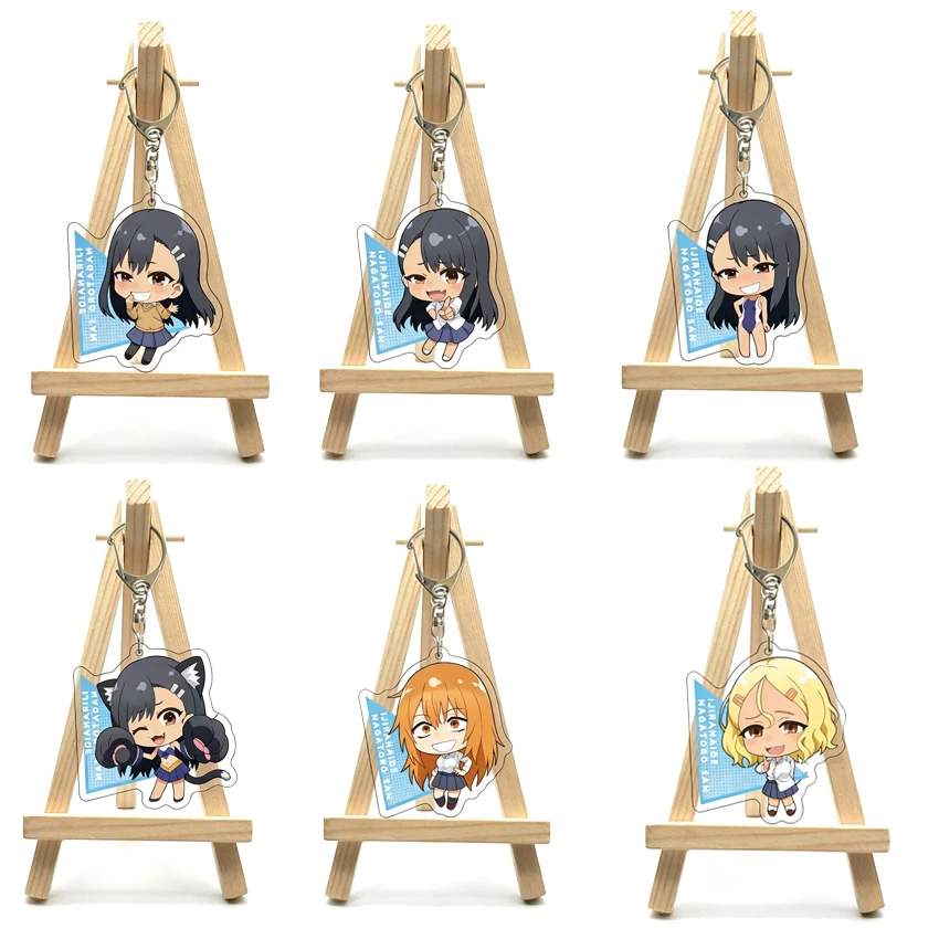 55MM Anime ‌ Spiel nicht mit mir, Fräulein Nagatoro Figur Nagatoro Hayase Maki Gamo Senpai ‌   Yossy Acryl-Schlüsselanhänger Niedliche Geschenke