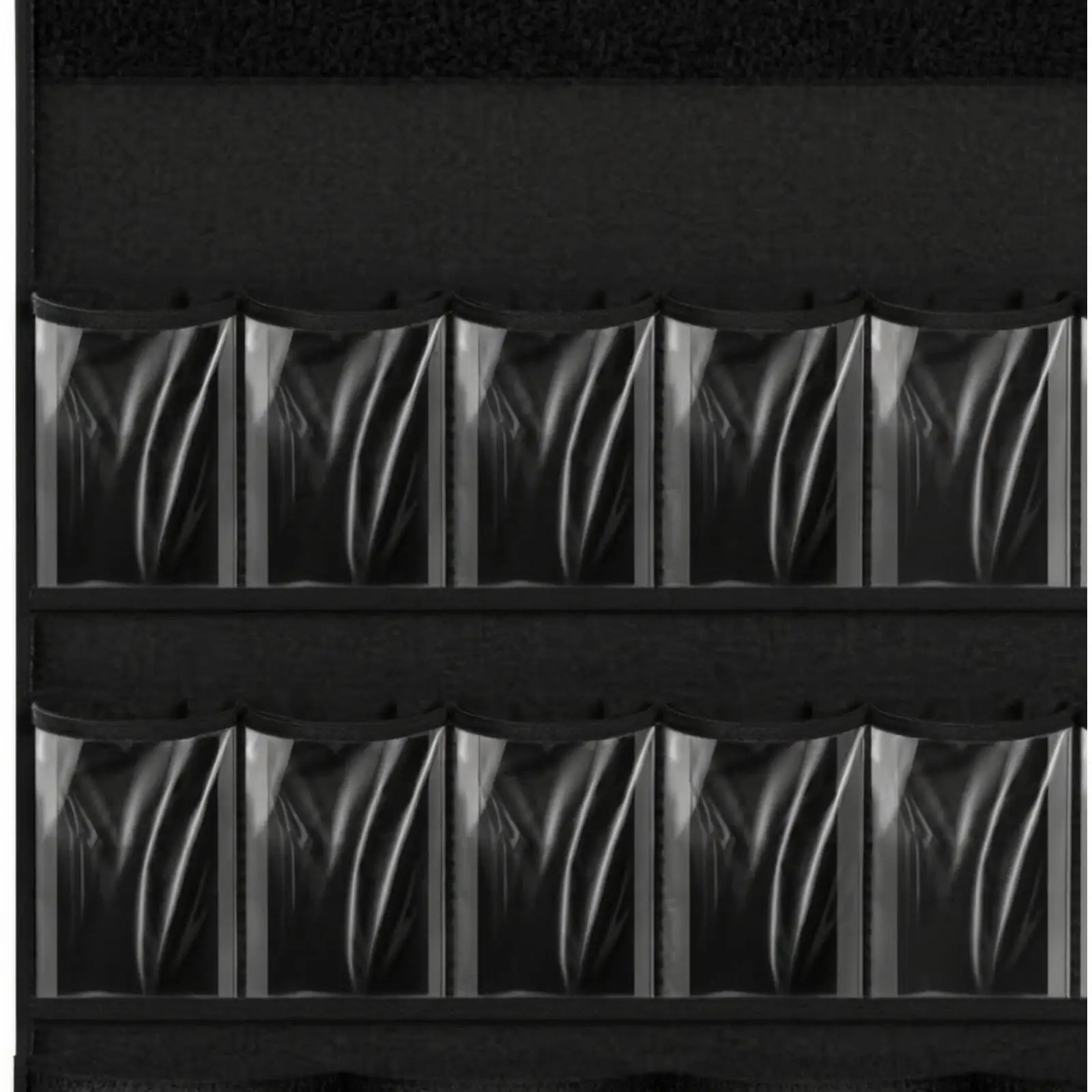 Wall Hanging Shoe Storage Net over Door Organizer Space Saving Nonwoven Fabric Black with Metal Hooks for Closet Playroom view 3