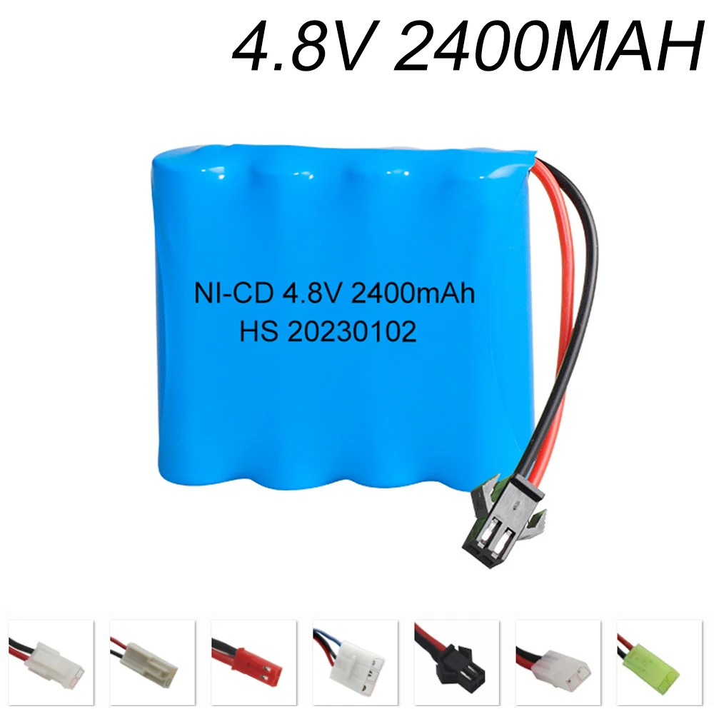 4.8V 2400mah Ni-CD Battery Rechargeable Battery Used for Toy Car Dump Truck Four-wheel Drive Alloy Climbing Car AA Battery Pack