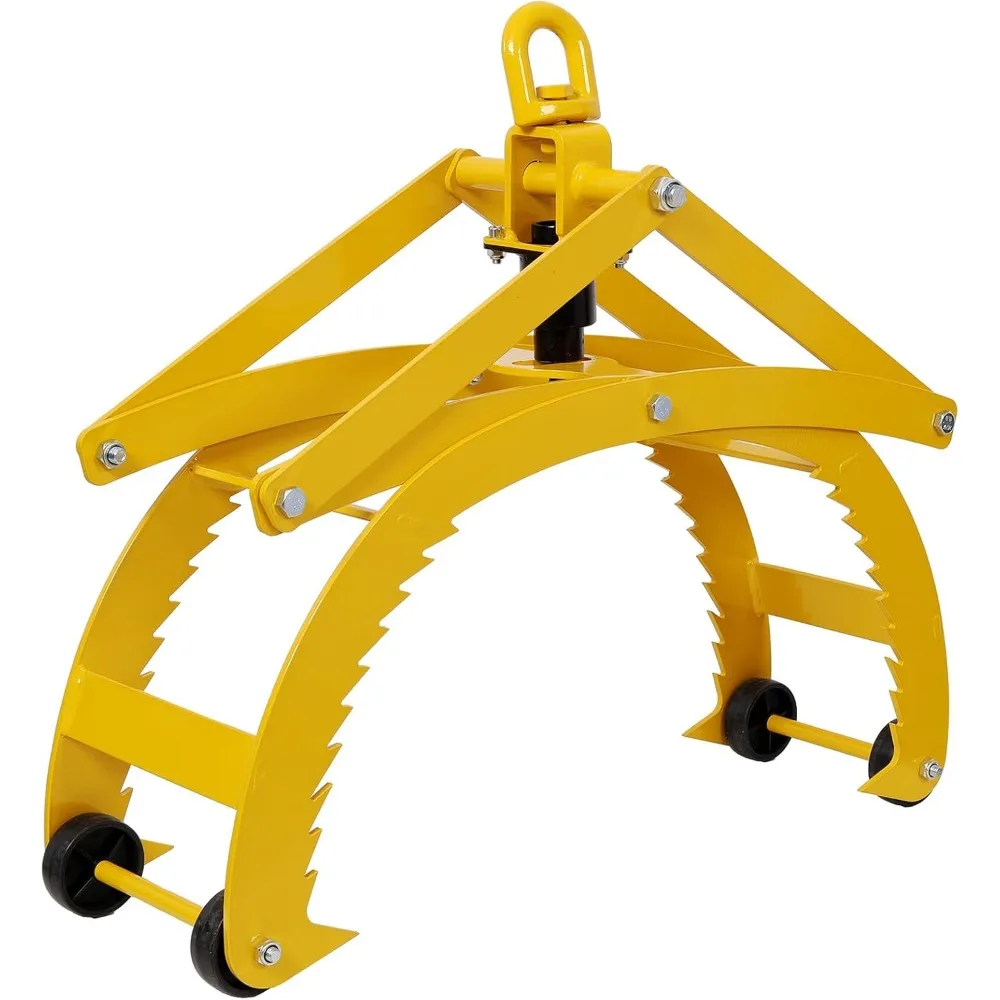 

21 Inch Heavy-Duty Steel Log Grapple with 4 Serrated Claws and 360 Swivel Hook for Truck Use