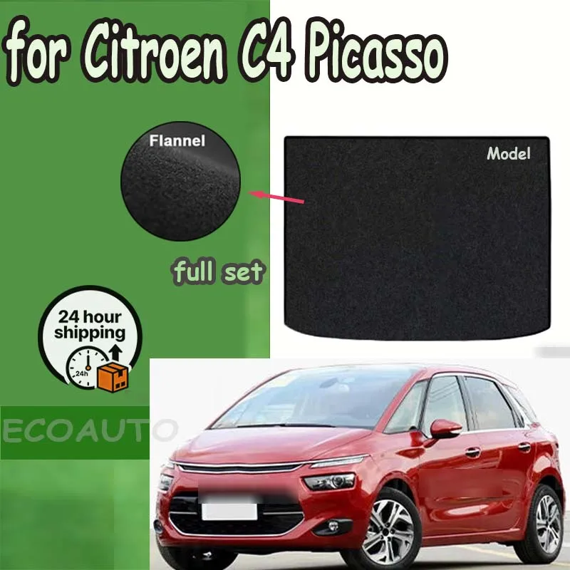 

PRIMEMAT Rear Trunk Mats For Citroen C4 Picasso 2014-2018 Boot Cargo Liner Tray Luggage Floor