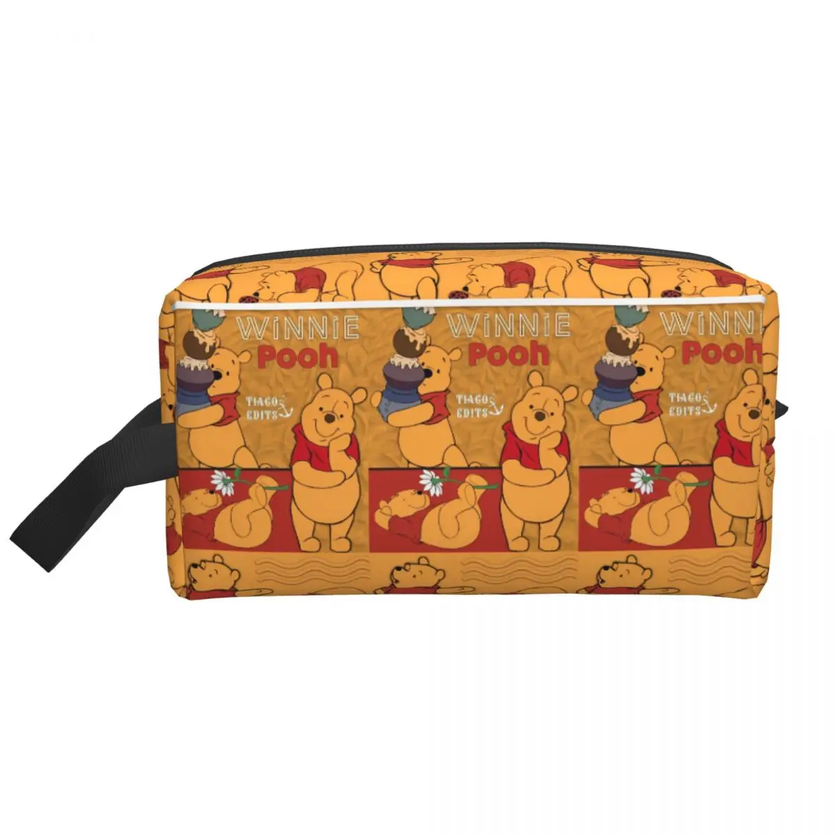 Winnie The Pooh Piglet Anime Cartoon Storage Organizers Women For Makeups Makeup Pouch Bathroom Organization Retro Cosmetic Bags