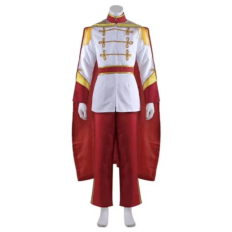 Movie Prince Charming Kit Adult Cinderella Prince Charming Cosplay Costume For Men Wig Custom Made