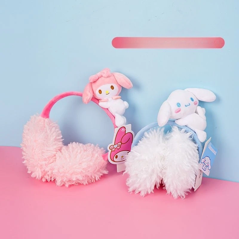 MINISO 귀마개 Miniso Sanrio 시리즈 가을, 겨울 봉제 인형 성인 겨울 따뜻한 여성용 귀 가방