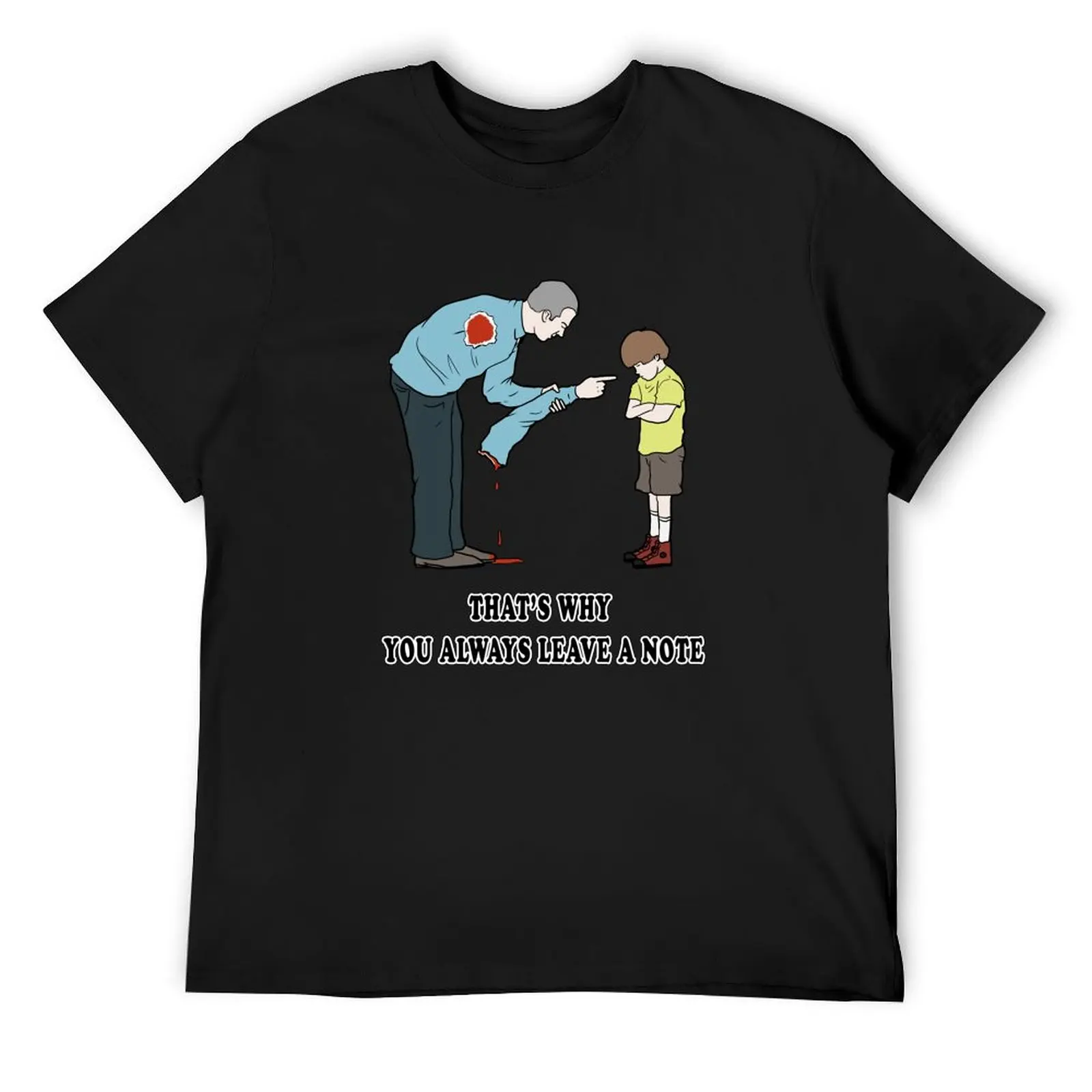 Es por qué siempre deja una nota camiseta esencial camiseta gráfica de gran tamaño camisetas hombres
