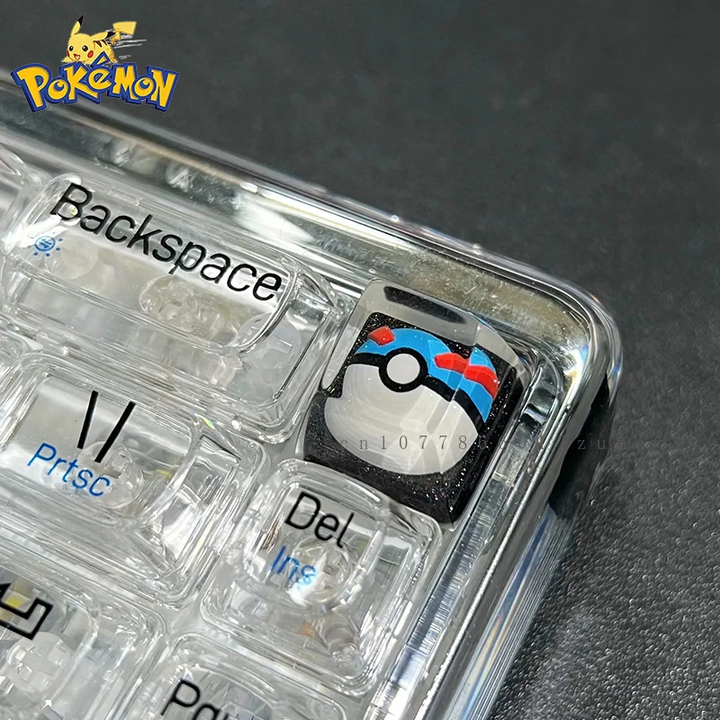 Pokemon Pokeball Ultra Ball Keycap Mechanical Keyboard Resin Transparent Keycap Pokemon Ball Master Safari Ball Gift Fifth Wave