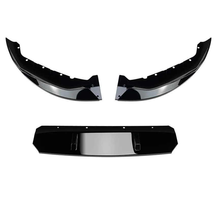 Gloss Black/Carbon Fiber Look Front Lower Bumper Spoiler Lip Splitter For BMW 5 Series G30 525i 530i M Sport 2021+