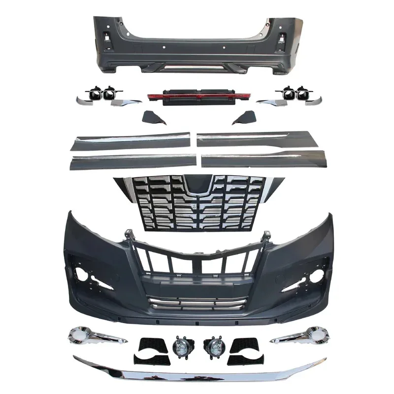

7788 High quality Body Kit For Alphard ANH20 2008 2009 2010 2011 2012 2013 2014 Upgr To 2015 ANH30 30 series