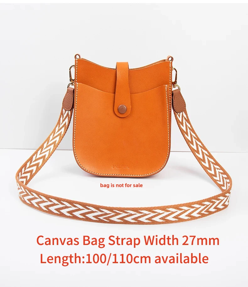 WUTA 100-110CM Canvas Bag Strap For Hermes Evelynn Handbags Shoulder Strap Replacement Retrofit Extension Strap Bags Accessories