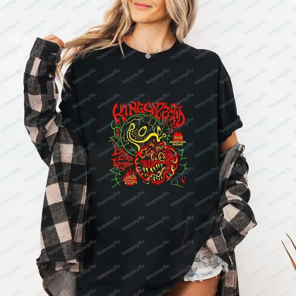 King Gizzard and The Zirard Wizard Summer Loose Trend Men's and Women's Universal Pattern Large-Sized Comfortable T-Shirt
