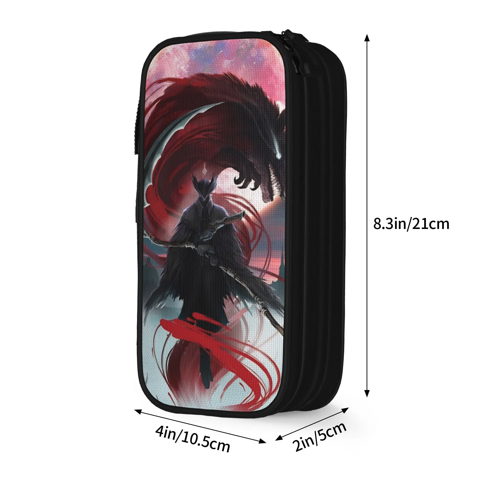 Bloodbornes Darks Souls Game Pencil Case Classic  Pen Bag Student Big Capacity School Supplies Zipper Pencil Pouch