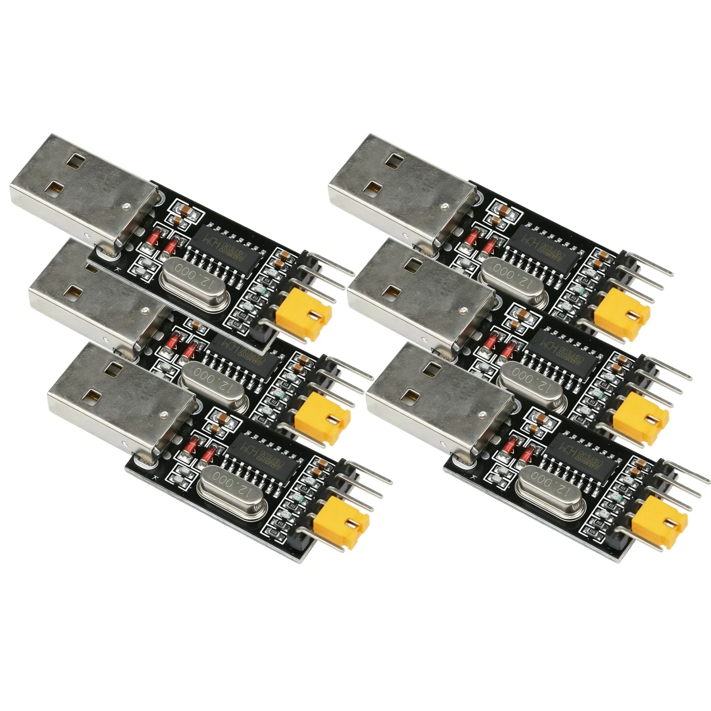 6pcs USB to TTL CH340 Module STC Microcontroller Download Wire Flashing Board USB to Serial