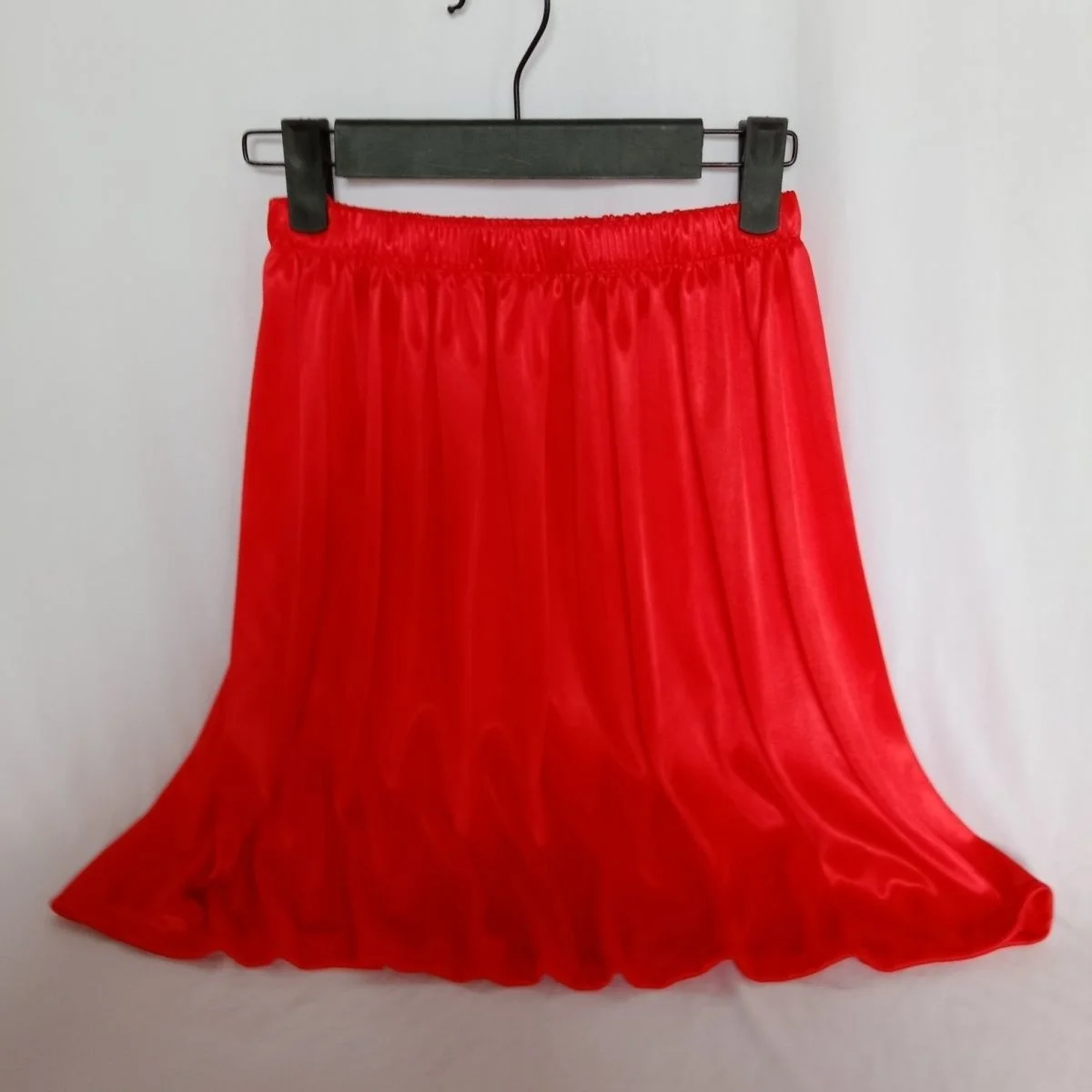 42-45cm Length Summer Thin Satin Silk Sexy Women High Waist Yoga Sleeping Skirt Loose Gym Bottoms