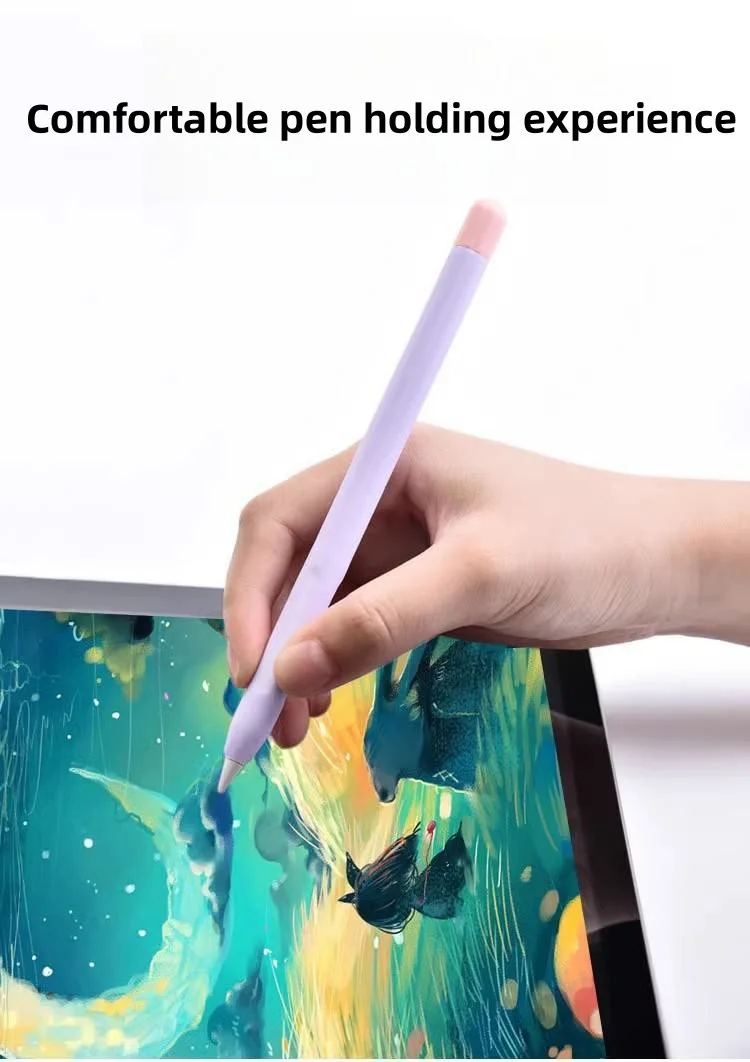 Federmäppchen für Apple Pencil Pro und Pencil 2. und 1. Generation, Tablet-Stylus-Schutzhülle, weiches Silikon, stoßfest – Detail 5