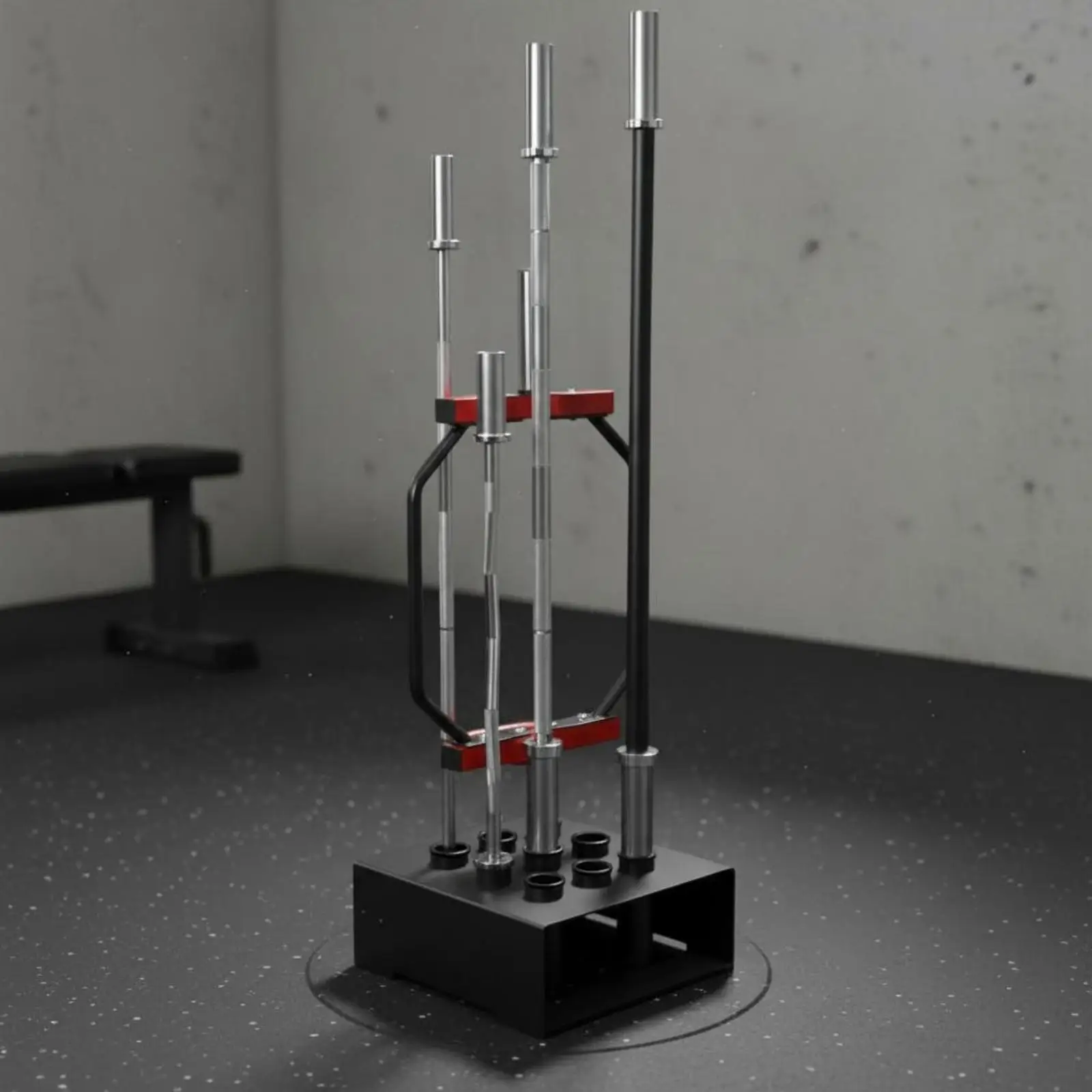 9 Hole Barbell Stand Stable Nine-Hole Foundation-Bar Storage Rack
