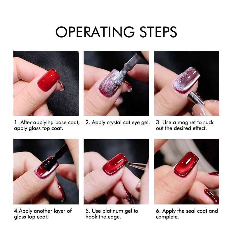 CHUNSHU 10ml White Water Light Magnetic Gel Polish Match With Color-Translucent Top Coat Ultra Shiny Crystal Cat Eye Nail Vanish