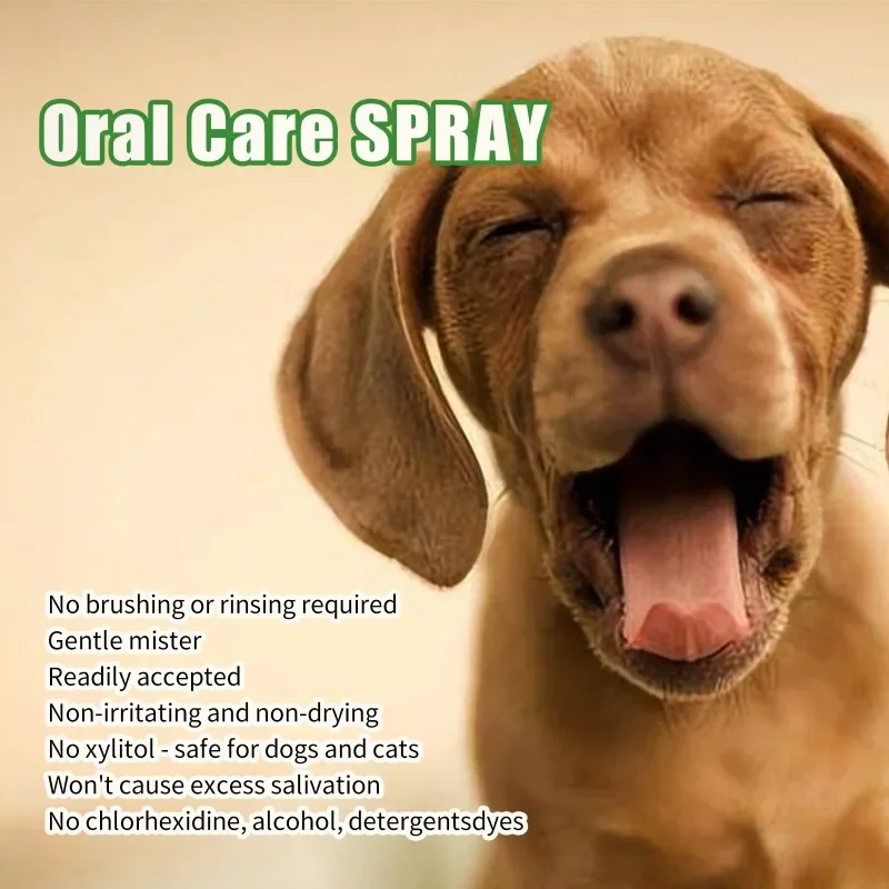 Pet Oral Teeth Cleaning Breath Freshener Spray,Dogs Cats Mouth Fresh Prevent Calculus RemoveKitten Bad Breath Mouth Pet Supplies