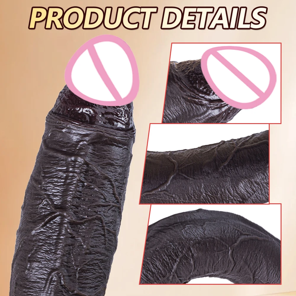 3 Sizes Thick Dildo Soft Silicone Man Penis Adult Women Lesbian Sextoy Clitoris Stimulator Man Dick Suction Cup Female Sex Games