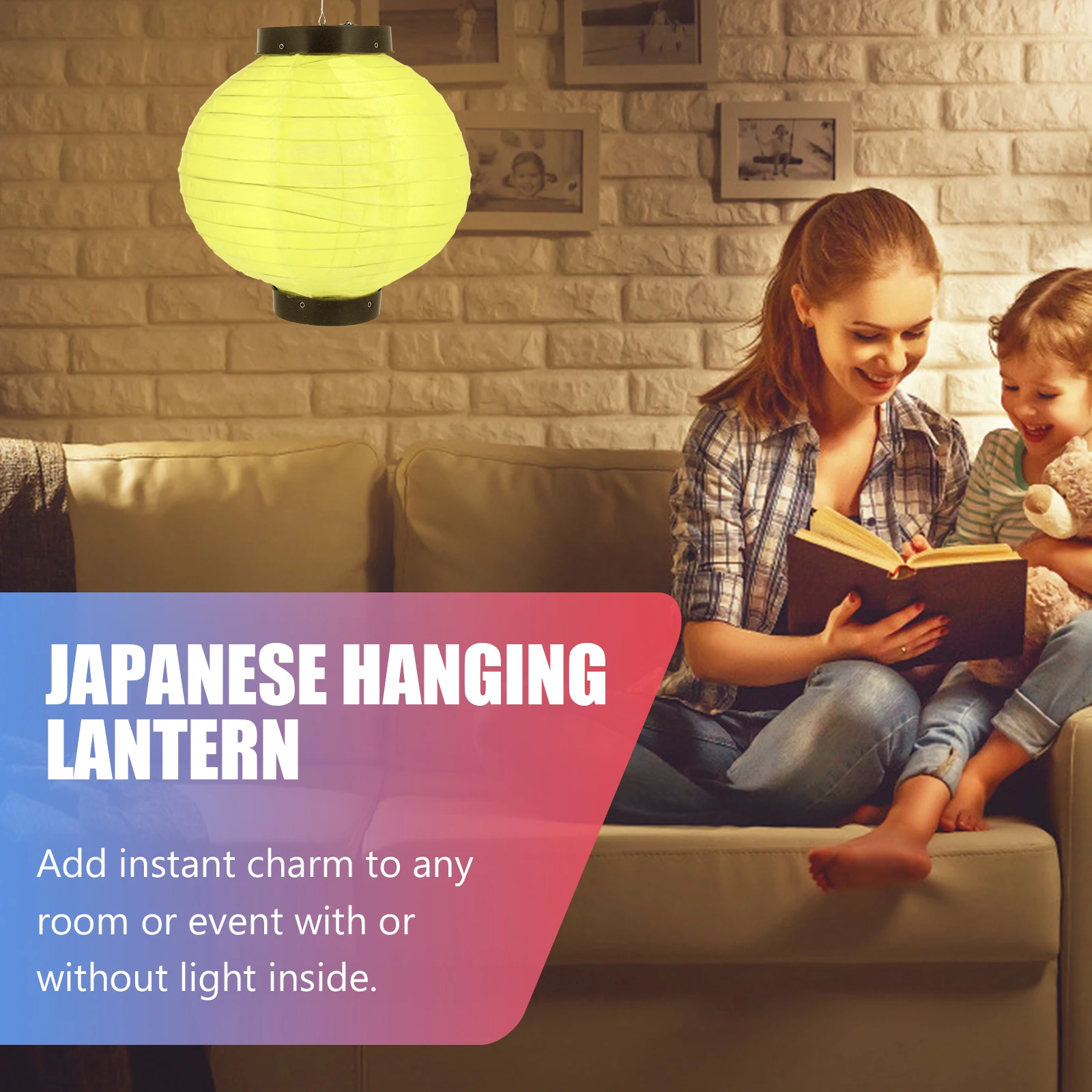 

2pcs Japanese Lanterns Hanging Decorative Waterproof Folding Round Lantern for Restaurant Bar Sushi Camping Indoor Lighting