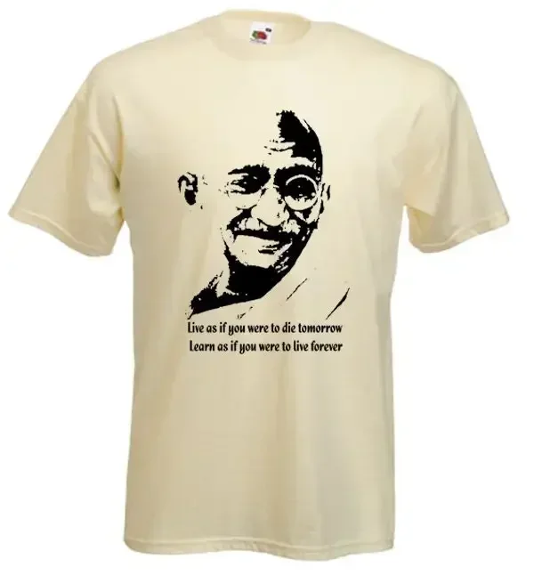 Gandhi Live as if you were to die tomorrow learn forever quote Men's T Shirt