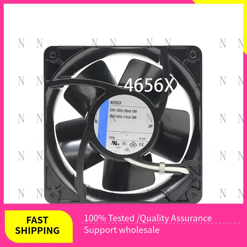 

YJJ New for Ebmpaps 4656X 230VAC 19/18W 115mA 120x120x38MM High Speed Server Cooling Fan