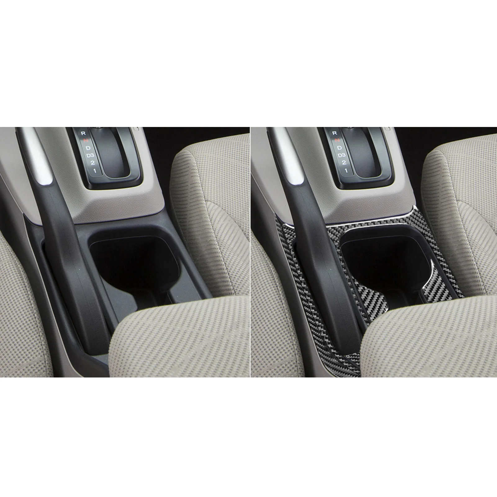 

Автомобильные аксессуары из углеродного волокна для Honda Civic 9 Coupe/седан 2013-2015, держатель для чашки консоли, набор Paenl, накладка на внутреннюю крышку, наклейка