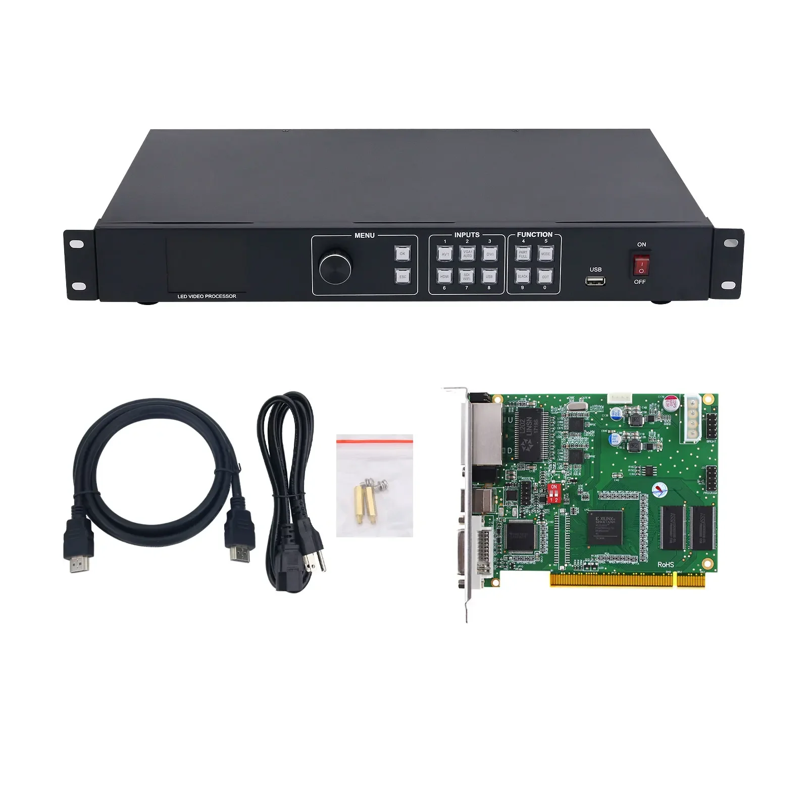 2026 TS802D + AMS-MVP300 Linsn LED Control Card and Full Color LED Video Processor for Video Wall Screen