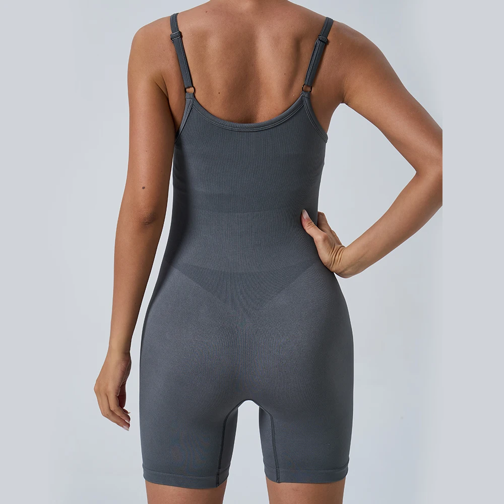 GYM Breathable Romper Backless Set Fitness Bodysuit  Sportswear Women Jumpsuit Shoulder strap adjustment One-piece Yoga Suit