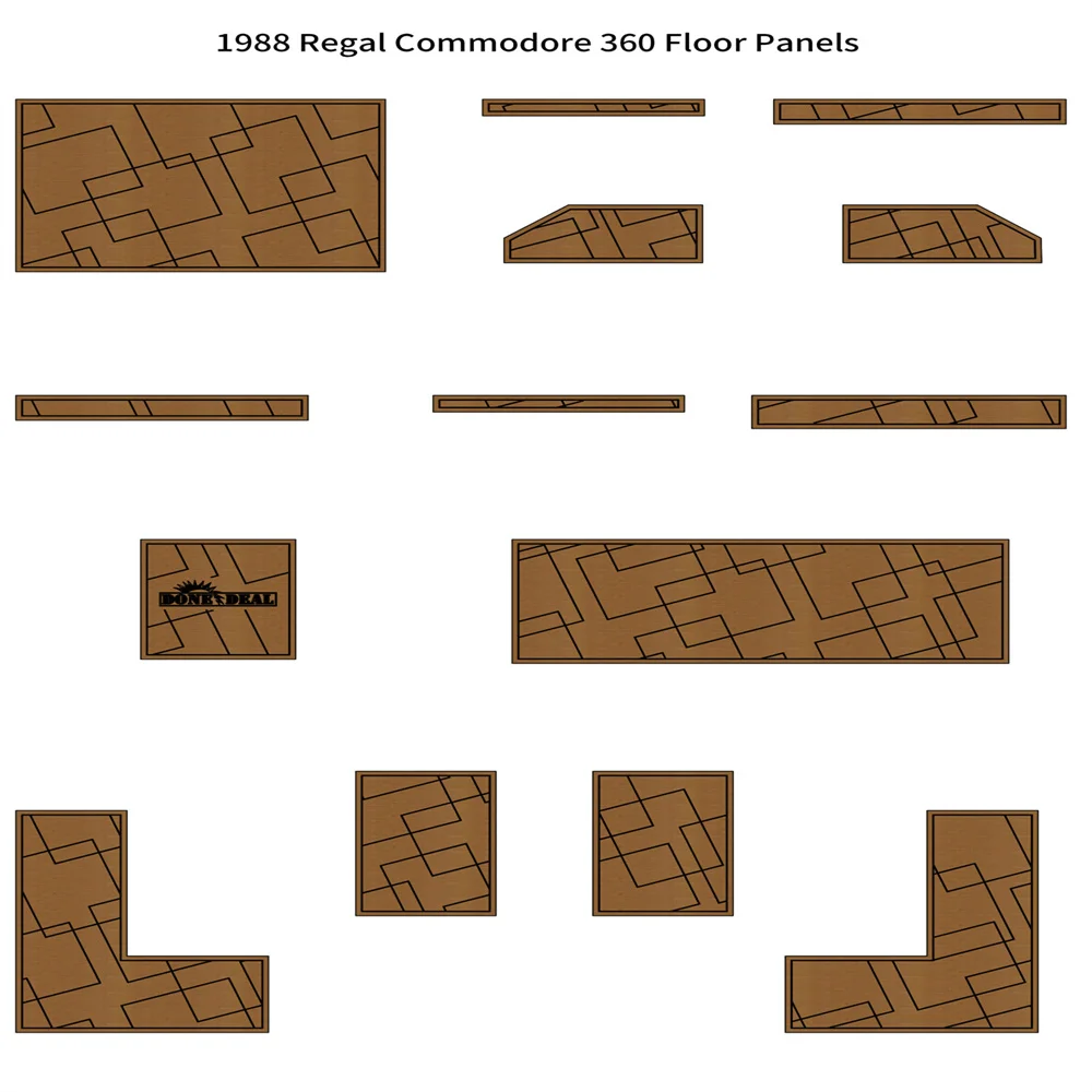 

1988 Re-gal Commodore 360 Floor Panels Boat EVA Faux Foam Teak Deck Floor Pad SeaDek MarineMat Gatorstep Style Self Adhesive