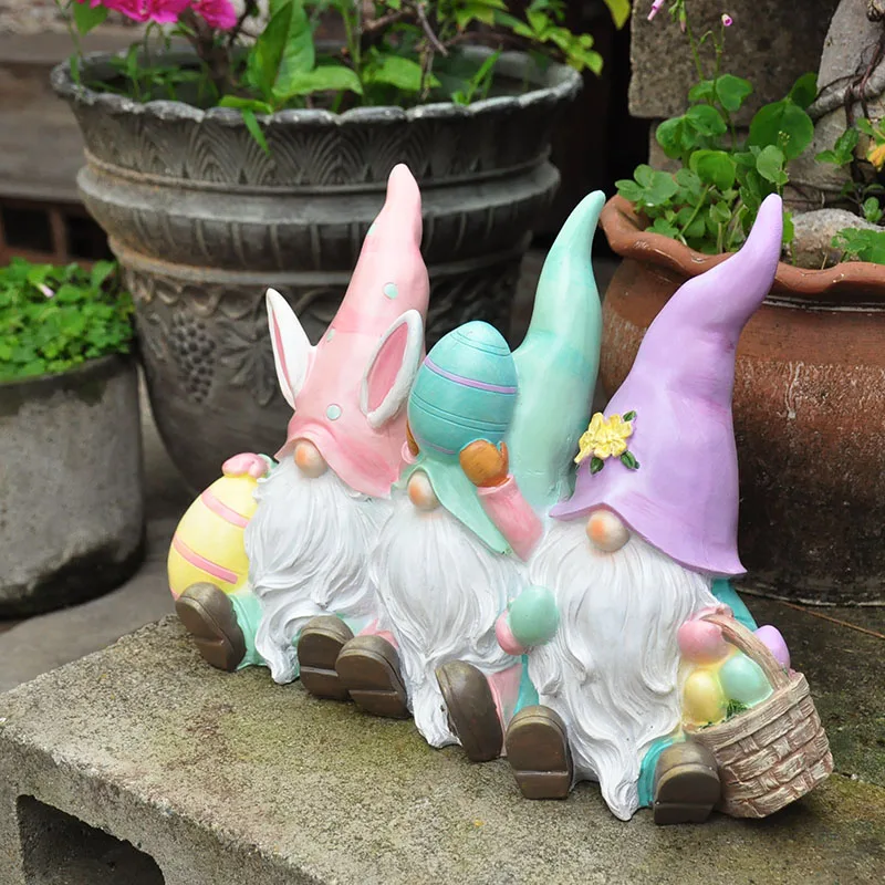 Resin Fun Elf-Character Ornaments Display Mold Simulation Funny Gnome Miniature Dwarf Figurine Statue Outdoor Gardening Decor