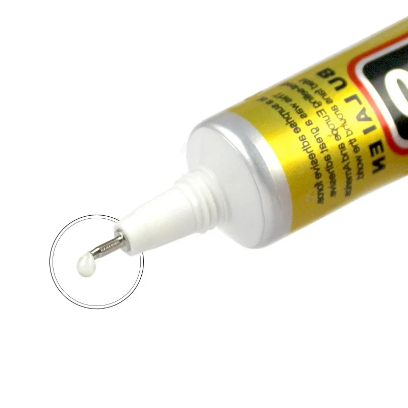 25Ml E8000 Clear Contact Telefoon Reparatie Zelfklevende Vezel Doek Diy Metalen Houtlijm Met Precisie Applicator