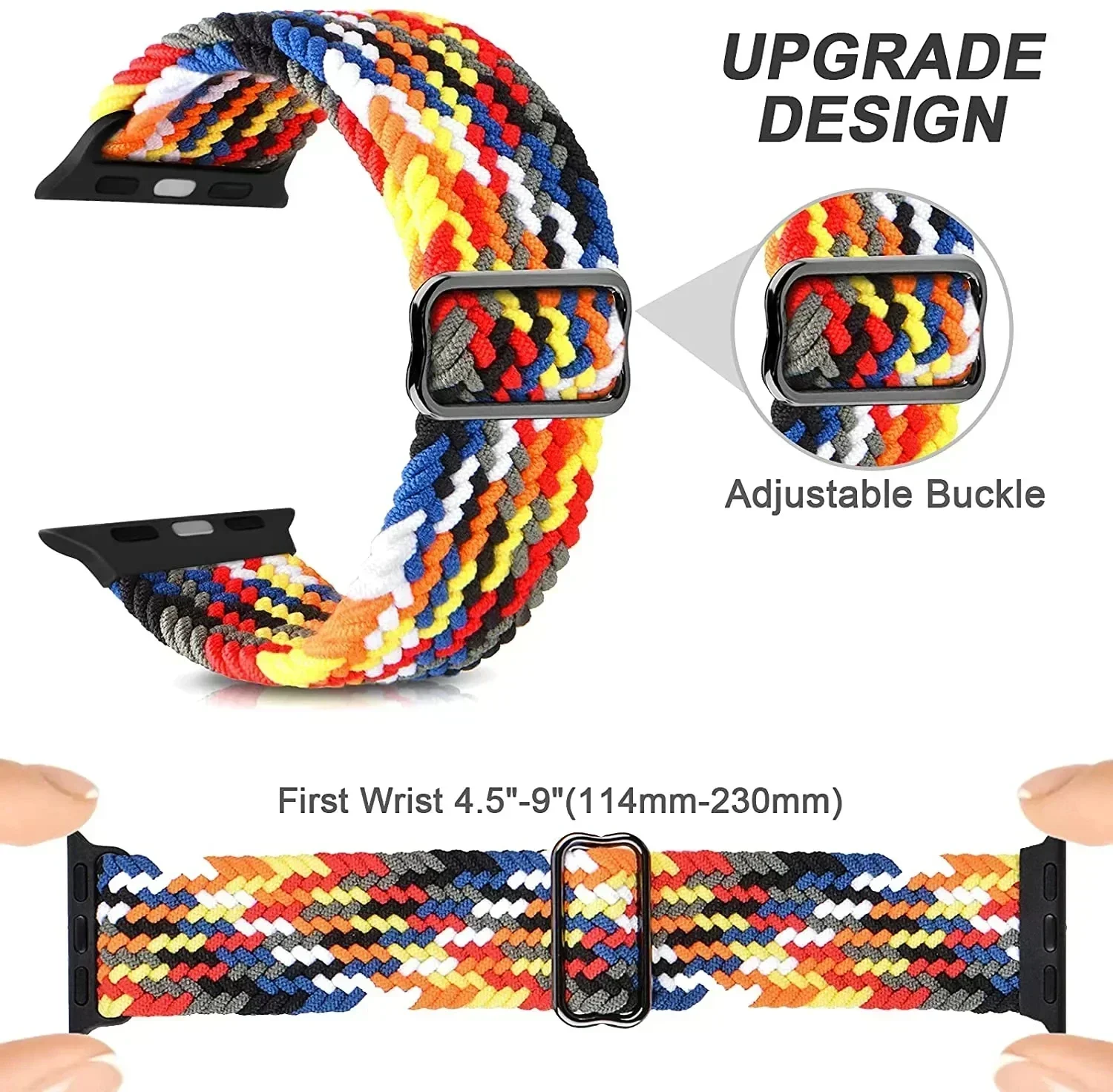 Braided Solo Loop For Apple watch Band 44mm 45mm 42mm 46mm 40mm 41mm Ultra 49mm bracelet correa Series 9 10 7 8 3 5 SE 6 Strap image 6