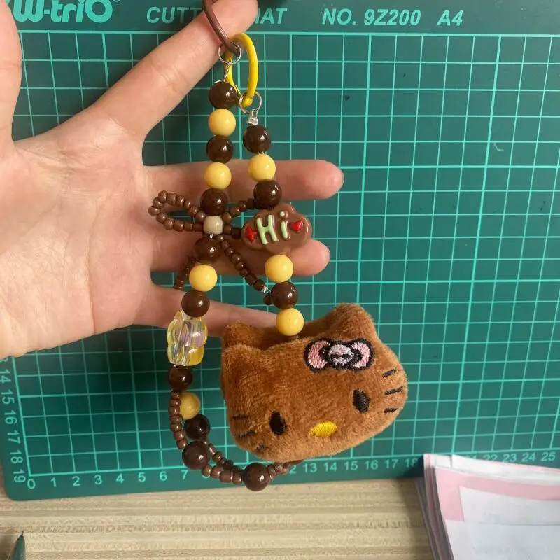 

Осень-зима Sanrio Hello Kitty, мягкий подвесной милый мультяшный котенок, кошка, камера, чехол для телефона, подвесной ремешок-цепочка, сумка, аксессуары