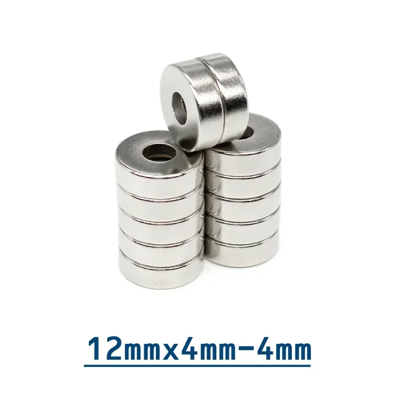 10/20/30/50/100/150PCS 12x4-4 Round Search Magnet 12*4 Hole 4mm Countersunk Neodymium Permanent Magnets Strong 12x4-4mm 12*4-4