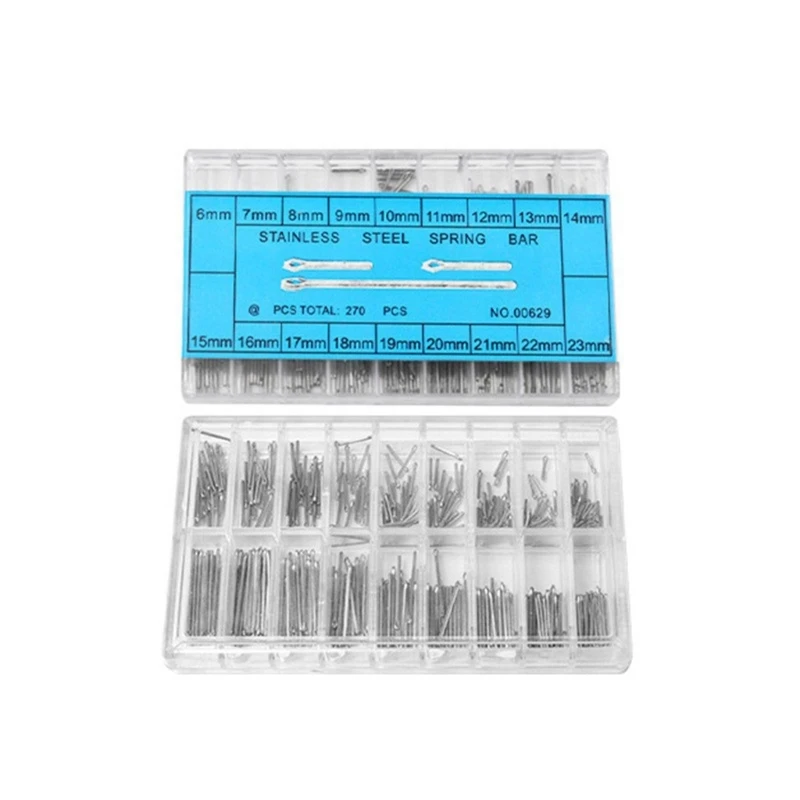 270 Chiếc Dây Đồng Hồ Liên Kết Cotter Chân Dây Đồng Hồ Chân Đồng Hồ Liên Kết Chân Đồng Hồ Chân Bộ Thay Thế Assortment Đồng Hồ