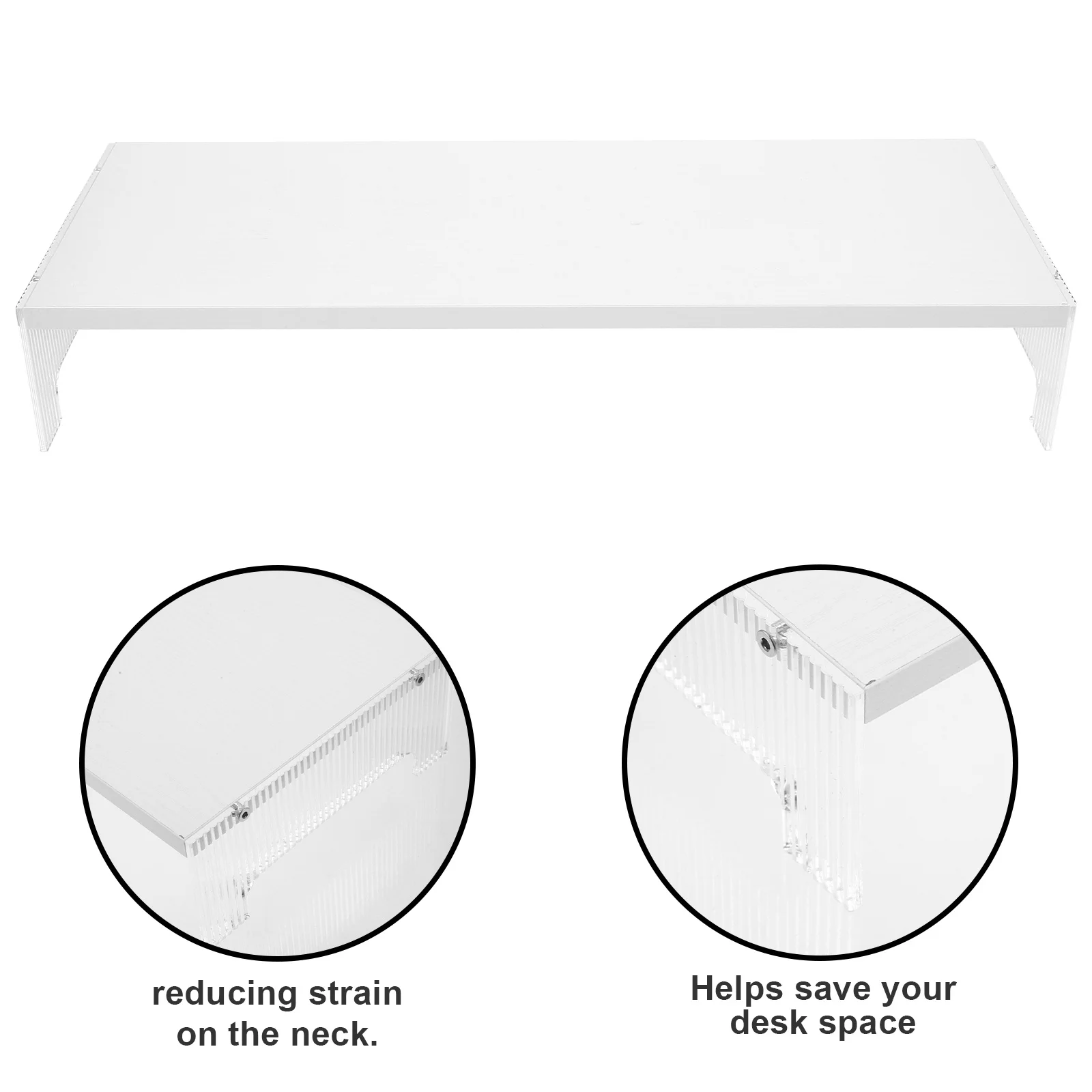 شاشة الكمبيوتر الناهض الاكريليك مصعد الكمبيوتر المحمول للمكتب توفير مساحة مكتب المنزل استخدام حامل شاشة لمكتب حامل الكمبيوتر المحمول #5