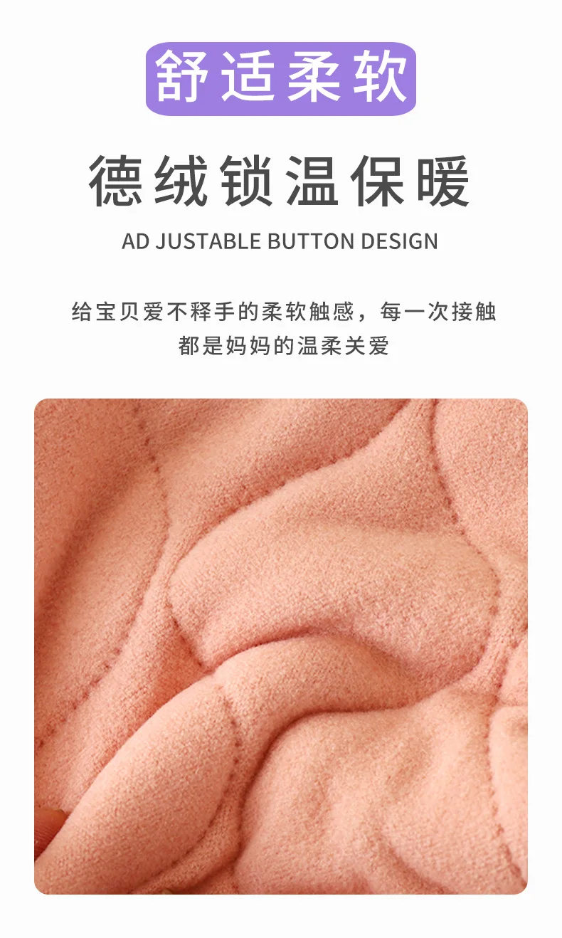 Neue Winter-Knopfjacke aus Baumwolle für Kinder, Warme Herbst-Alltagsjacke, Dreifach-Jacke für Jungen, Verdickte Mädchenjacke, Kinderbekleidung – Detail 2