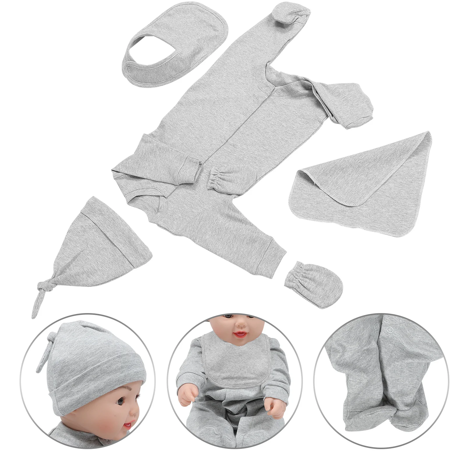 

1Set Baby Cotton Romper Set Newborn Outfit Clothes Party Wear Comfortable Gentle Material Adorable Design Gift Choice