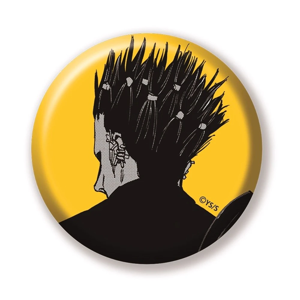 58mm Anime Taro SAKAMOTO GIORNI Shin Asakura Heisuke Mashimo COSTUME Cosplay Distintivo Pin SPTE Spilla in banda stagnata Prop Regalo di Natale