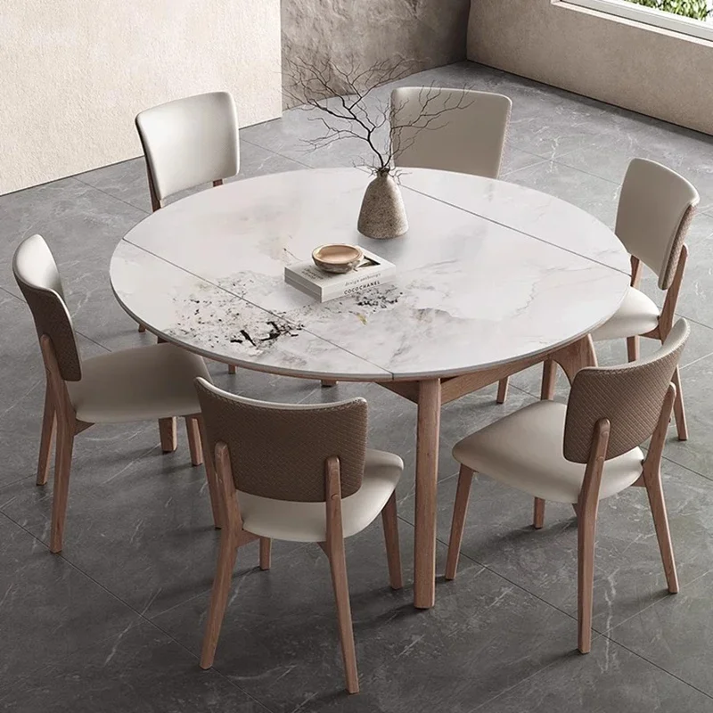 

Marble Dining Table Sedentary Chairs Kitchen Cafe Restaurant Tables Ceramic Mesa Plegables Furniture Comedor Room Dinning Sets