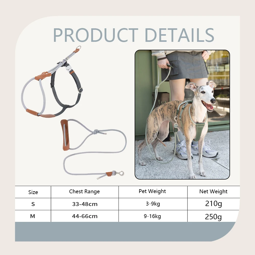 

Dog Harness with Leash Set, No Pull Adjustable Reflective Step-in Puppy Harness with Thickened Padded Vest for Medium Large Pets