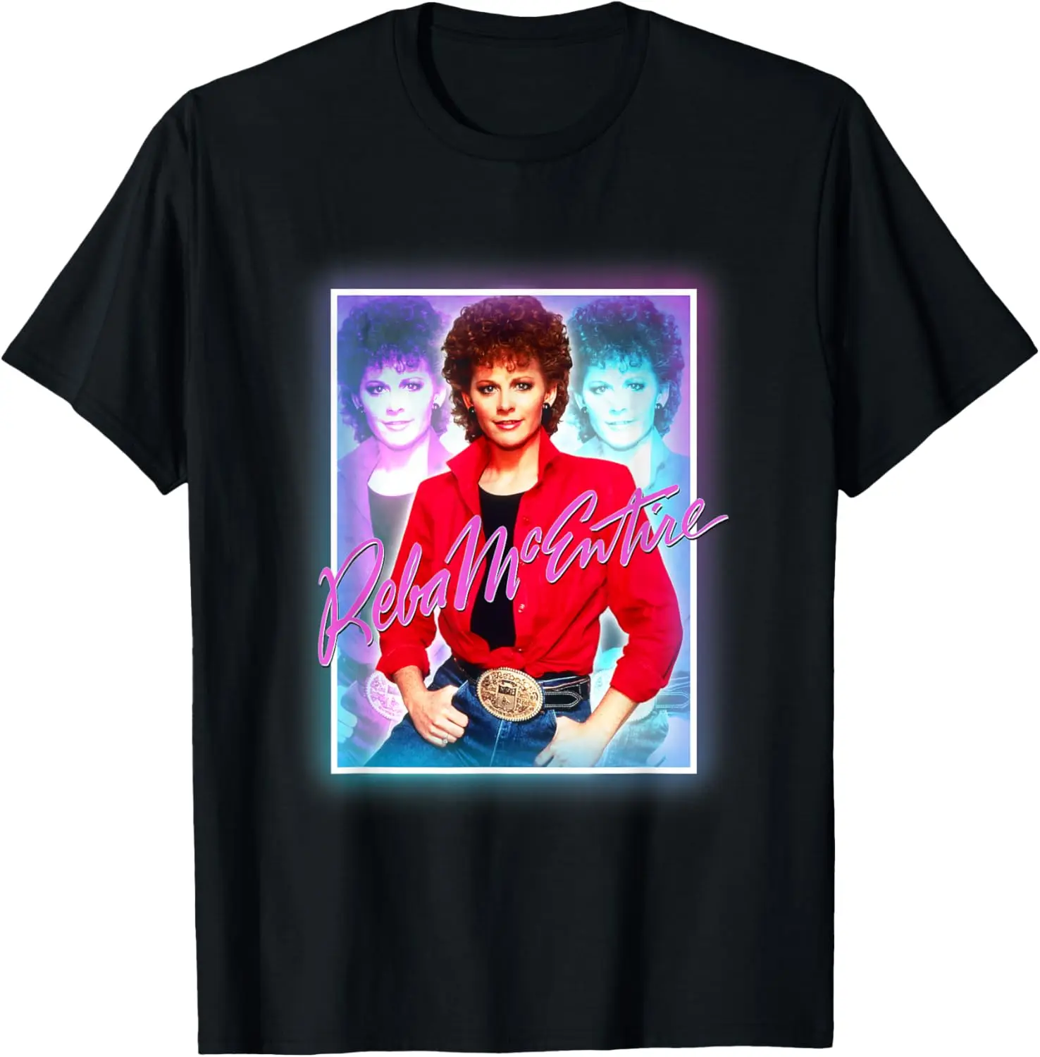 Reba: 80S Reba T-Shirt 100% Cotton Trendy Y2K Short-Sleeve Tee – Soft, Quick-Drying, & Moisture-Wicking; Ideal Sports Casual