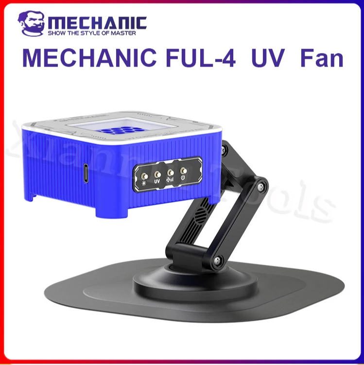 

MECHANIC OFFICIAL NEW FUL-4 UV Curing Lamp Smoke Exhaust 2 in 1 Infinite Cooling Curing Fan For Mobile Phone Repair